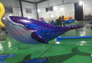 PVC充气鲸鱼升空海狮卡通海豚章鱼海洋充气卡通定做异形气球气模