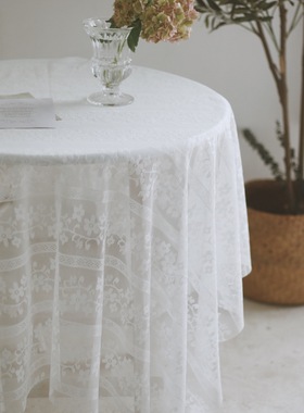 少女心蕾丝盖巾ins风家居装饰