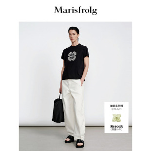【艺术家灵感】Marisfrolg玛丝菲尔2026夏新款时尚百搭合身T恤