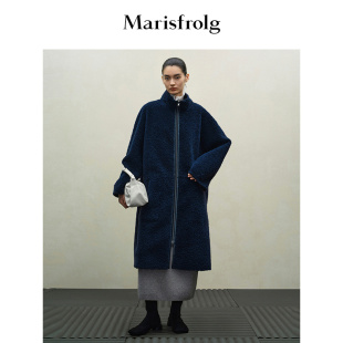 Marisfrolg玛丝菲尔2025冬廓形双面穿环保皮草外套 明星同款