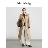 可拆卸绉感廓形风衣外套 Marisfrolg玛丝菲尔2026春新款 可拆卸