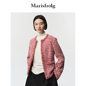Marisfrolg玛丝菲尔2025冬新款 气质香风定制修身 设计感保暖短外套