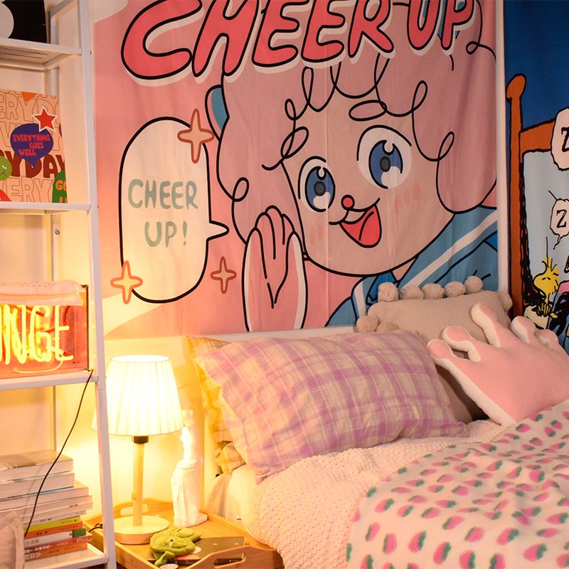 GALA 网红背景布可爱卡通插画ins风装饰挂布房间布置床头墙布少女|ruв категории домашний ткань, гобелен/гобелен - от Buy2taobao.com для оказания профессиональной услуги покупки агента Taobao