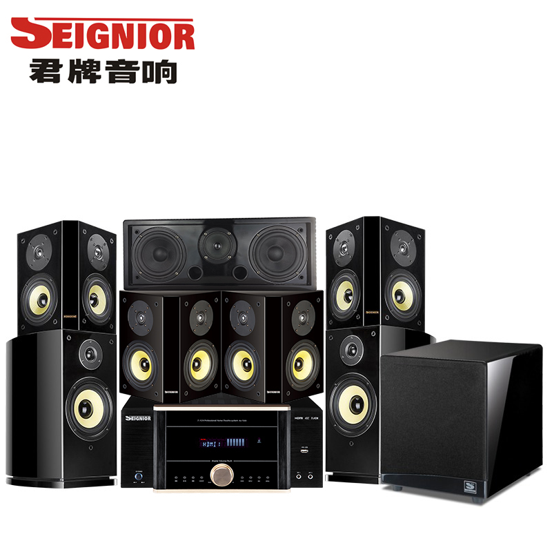 SEIGNIOR/君K1 家用5.1家庭影院音响套装客厅hifi书架箱烤漆音箱 影音电器 家庭影院 原图主图