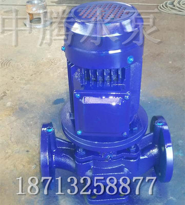 ISG65-160 立式管道直联泵 IRG 热水循环增压泵 工业给排水泵 4kw