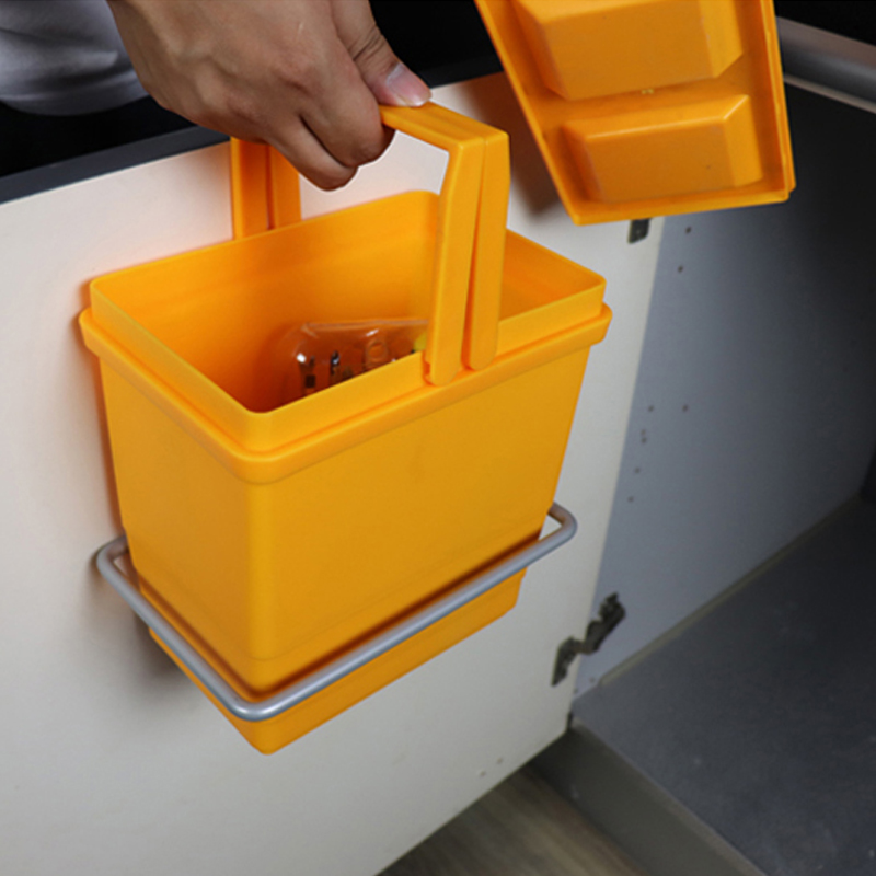 厨房家用可挂式有盖柜内垃圾桶