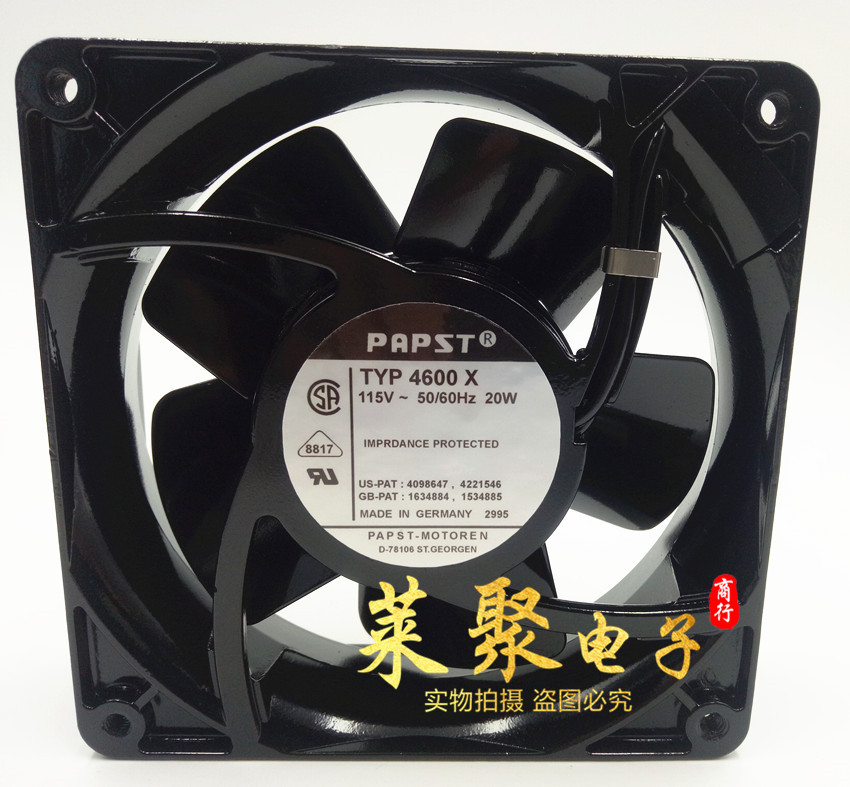 原装PAPST TYP 4600N/X/Z 4606N/X/Z 12038 110V耐高温散热风扇