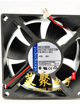 原装德国 PAPST TYP8414NGN 8CM 8025 24V 2.8W 高品质散热风扇