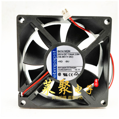 原装德国 PAPST TYP8414NGN 8CM 8025 24V 2.8W 高品质散热风扇