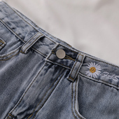 泫雅风显瘦短裤 韩版 女 女夏2026年新款 高腰小雏菊宽松阔腿牛仔短裤