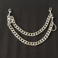 Antique Silver Double Layer Chain, 38 cm Length