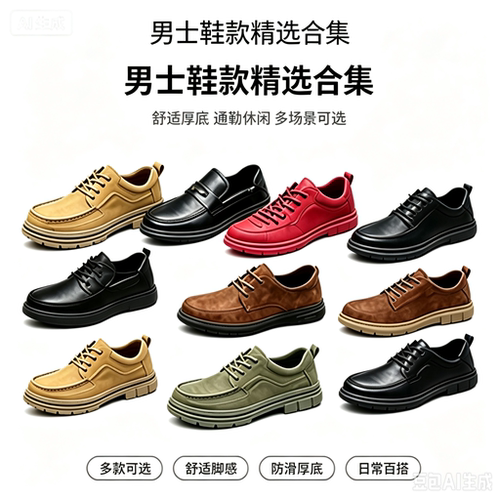 中老年商务休闲工装通勤鞋