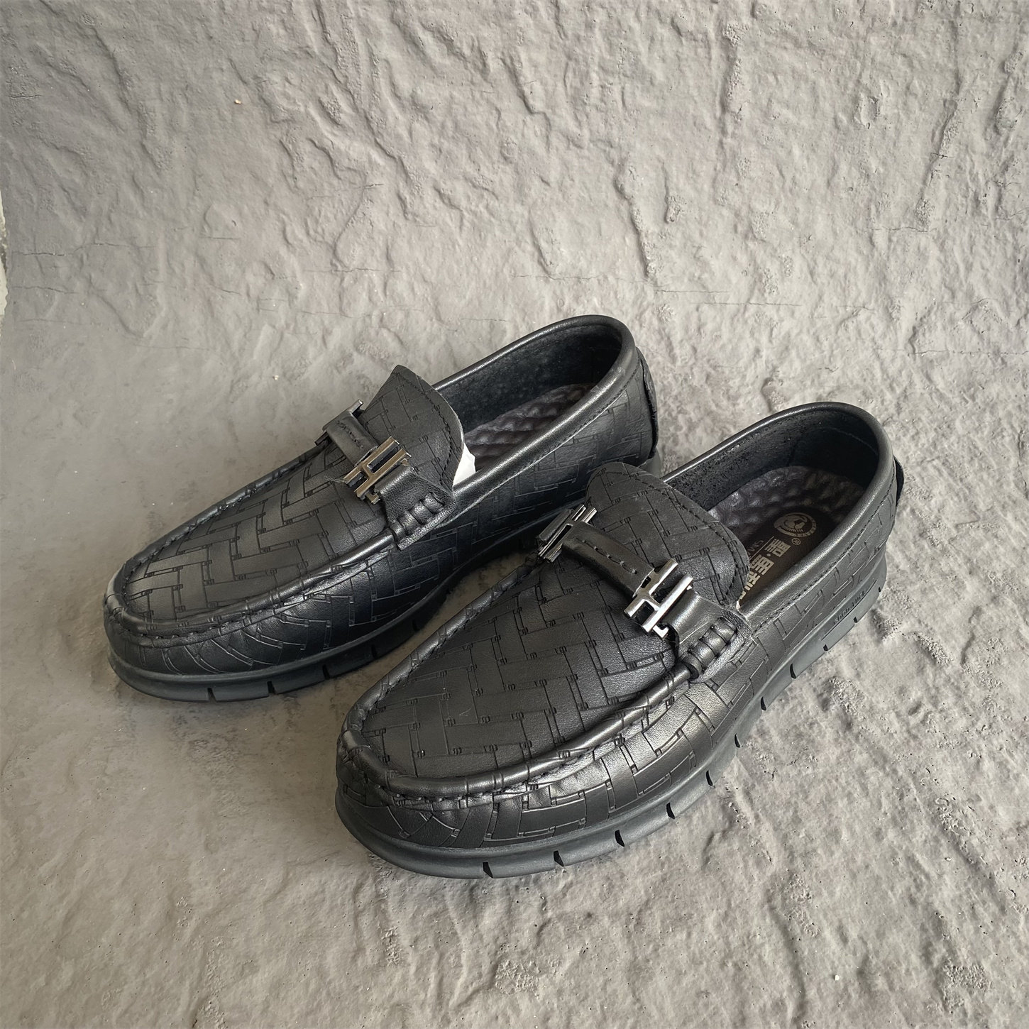 欧洲站春秋新款男鞋真皮头层牛皮软面休闲高端一脚蹬乐福豆豆鞋子,流行男鞋,乐福鞋（豆豆鞋）,淘宝优惠券,粉丝福利购,淘宝优惠卷