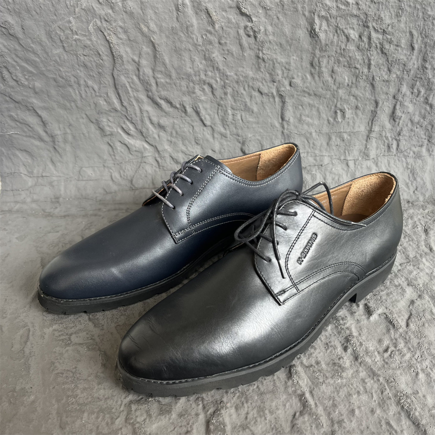 劲ba春秋款男鞋真皮头层牛皮轻便耐磨防滑透气休闲鞋43码英伦风