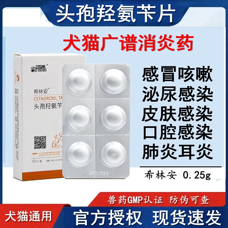 爱纳它宠物头孢羟氨苄犬用消炎药