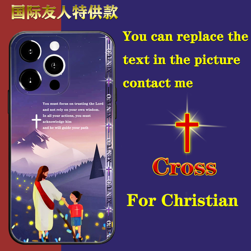 跨境新款十字架苹果15pro手机壳适用iPhone14/13/12/11/x个性reno7华为nova12外贸a58荣耀90绿色y52s