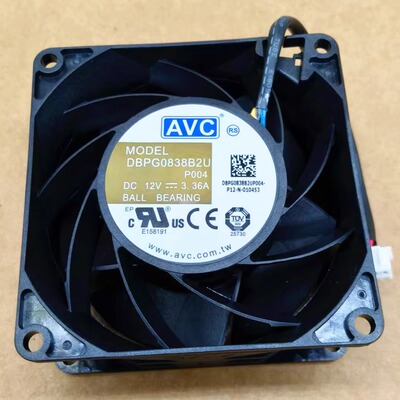 全新原装AVC DBPG0838B2U P004 12V 3.36A 8038 8CM厘米 散热风扇