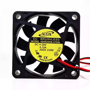 6015 0.15A 24V A70GL 厘米 滾珠軸承風扇AD0624HB 6CM 全新ADDA