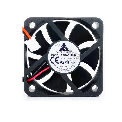 全新台达AFB0512LB 12V 0.11A 5厘米CM 5015 4线温控调速静音风扇