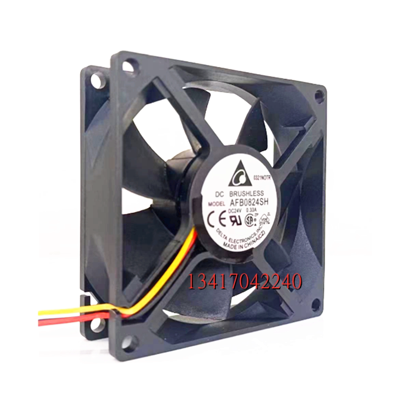 全新 AFB0824SH 8025 24V 0.33A 8cm厘米滚珠轴承 变频器散热风扇