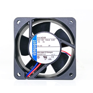 6025 NGHH EBMPAPST 变频器散热风扇 614 6厘米 3.6W 全新 24V