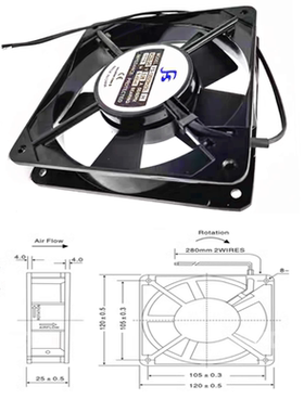 全新FS-12025H2SL FS轴流风机 AC220V-240 12cm厘米 工控散热风扇