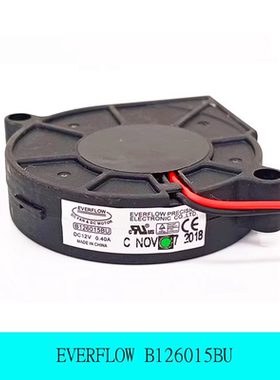 EVERFLOW B126015BU 12V 0.40A 6cm厘米 鼓风机小涡轮风扇 6015