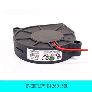 EVERFLOW B126015BU 12V 0.40A 6cm厘米 鼓风机小涡轮风扇 6015