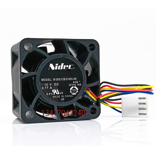 全新NIDEC W38S12BS1B5-80 A06 12V0.77A 3.8CM风扇800-106496-01