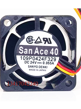 全新SanAce40 109P0424F329 24V 0.055A 4028 4cm 变频器散热风扇