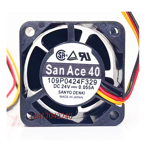 全新SanAce40 109P0424F329 24V 0.055A 4028 4cm 变频器散热风扇