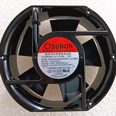 全新SUNON A2175-HBL TGN 220V 17.2cm 滚珠轴承铜线风机散热风扇