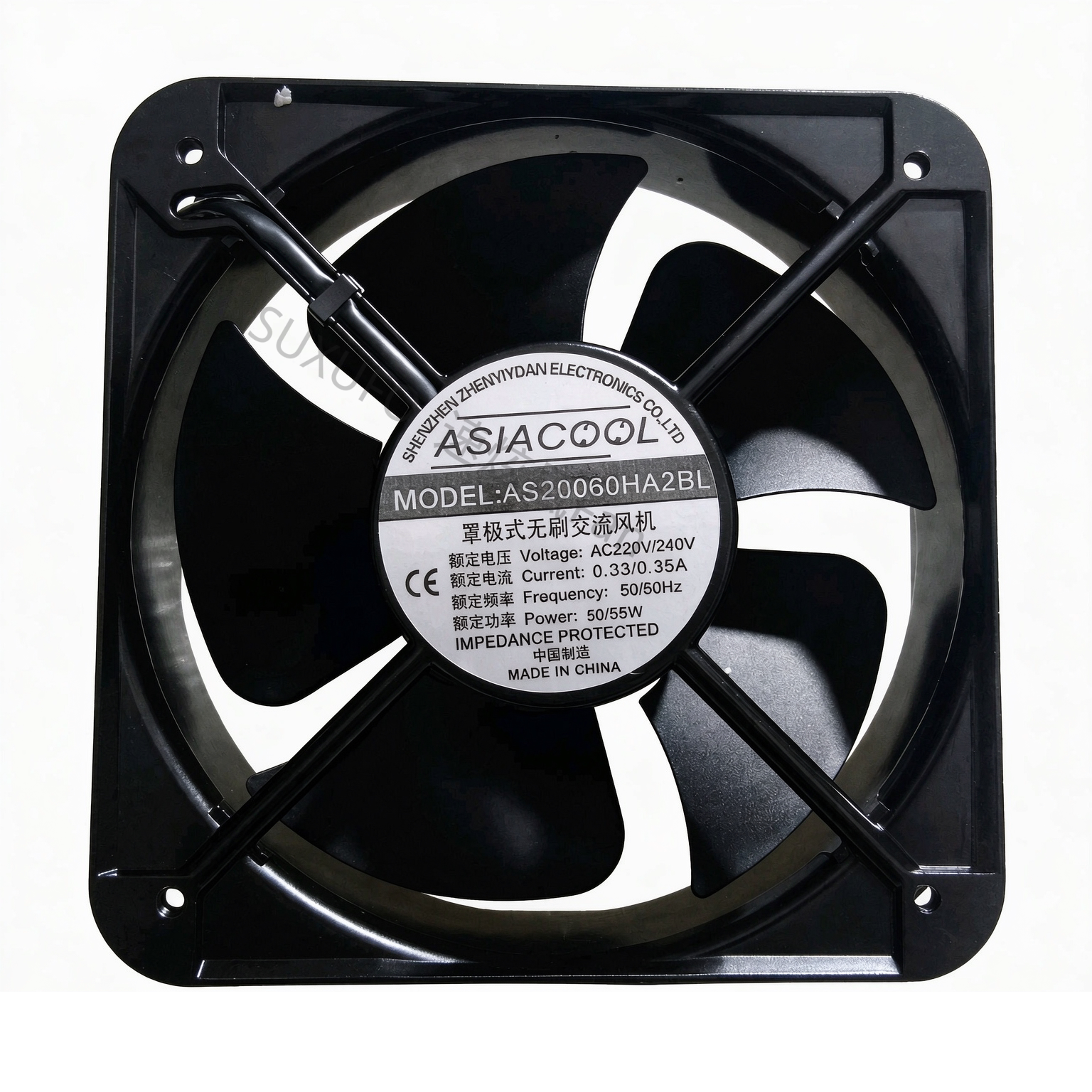 ASIACOOL AS20060HA2BL 220V 机柜配电箱电焊机风机 电机散热风扇