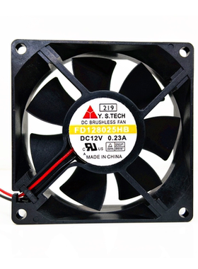 全新Y. S.TECH FD128025HB 12V 0.23A 8025 8cm厘米 滚珠轴承风扇