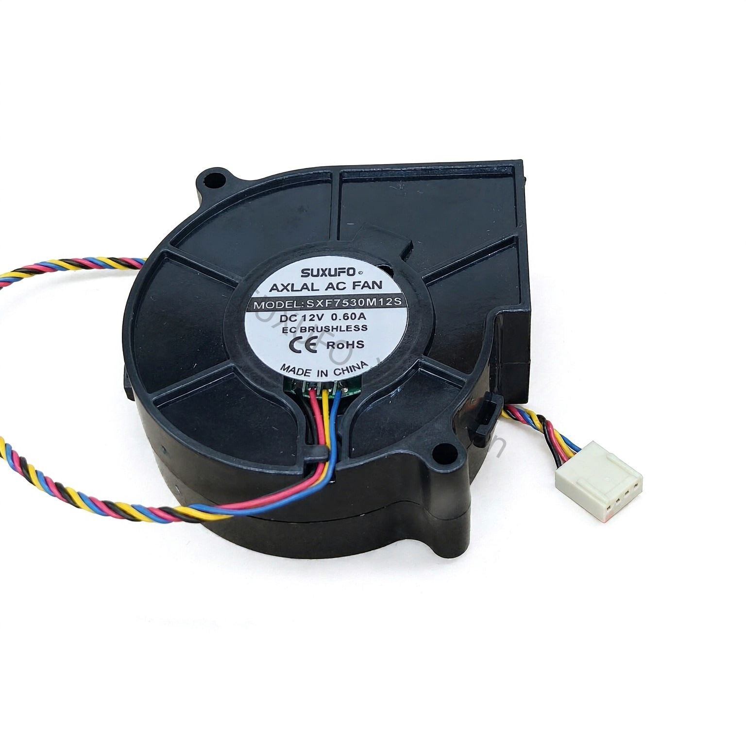 全新SuxuFo速炫风SXF7530M12S 7.5cm 12V 0.6A 4线调速鼓风机风扇