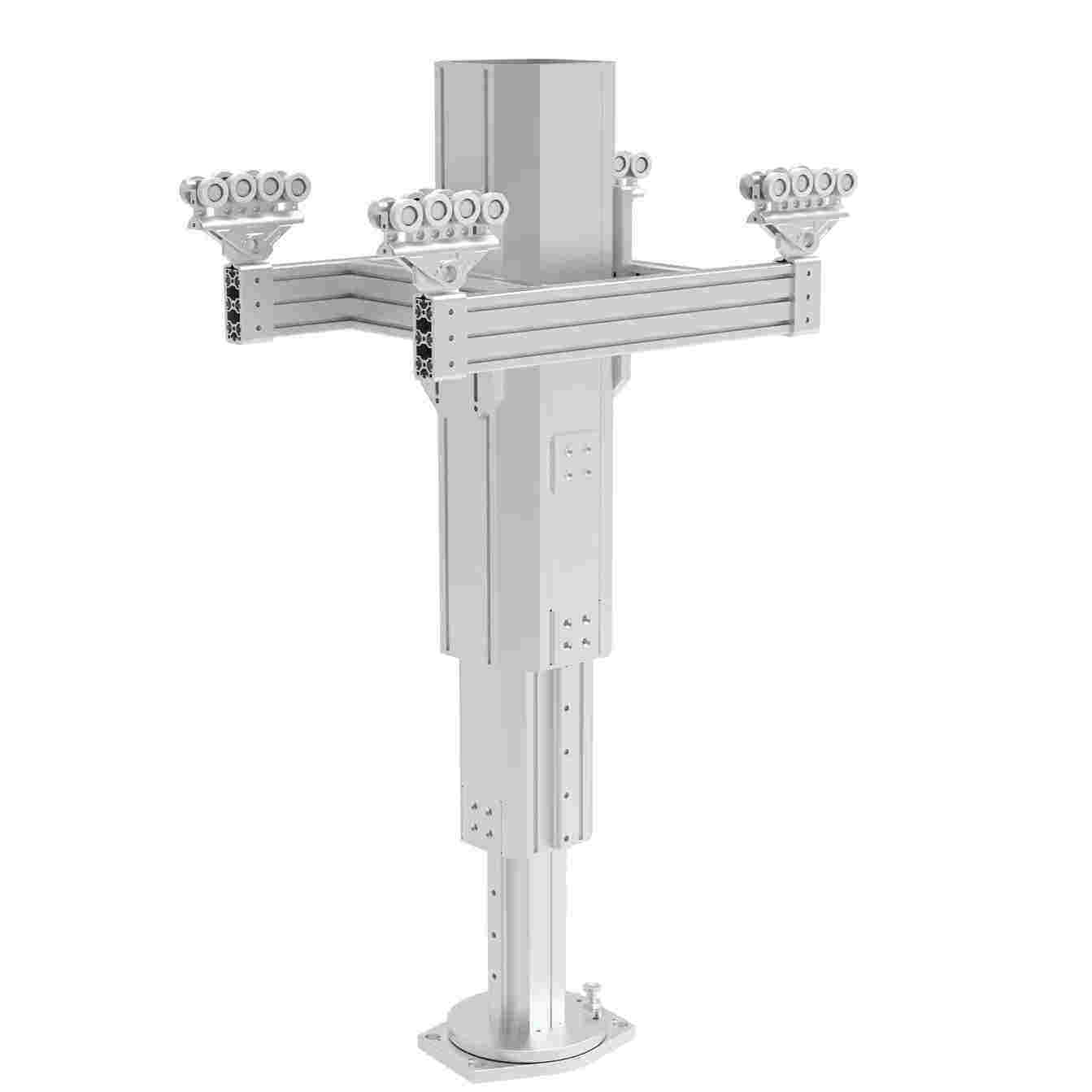 铝合金伸缩臂 T型臂 三节伸缩臂铝合金伸缩硬臂 抗扭反作用力臂