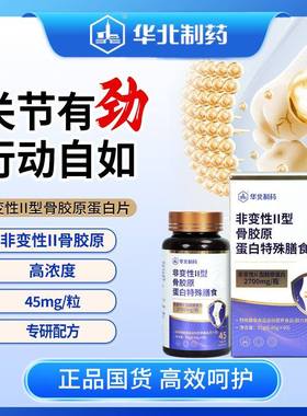 华北制药非变性II型骨胶原蛋白片官方舰旗店关节养护特殊膳食营养