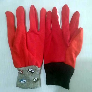 三线劳保布手套隔热耐磨手套绒布手套防护作业手套棉布手套