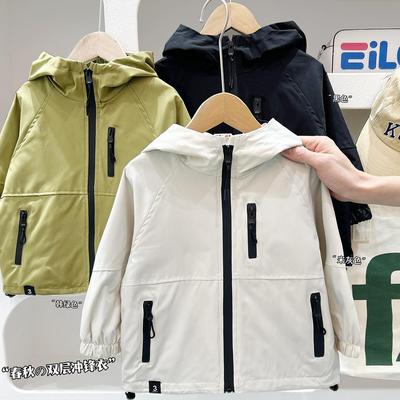 春秋儿童新款连帽夹克