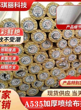 加厚白色婚庆舞台背景地毯喷绘布A535广告布打围吊顶装饰背景宽布