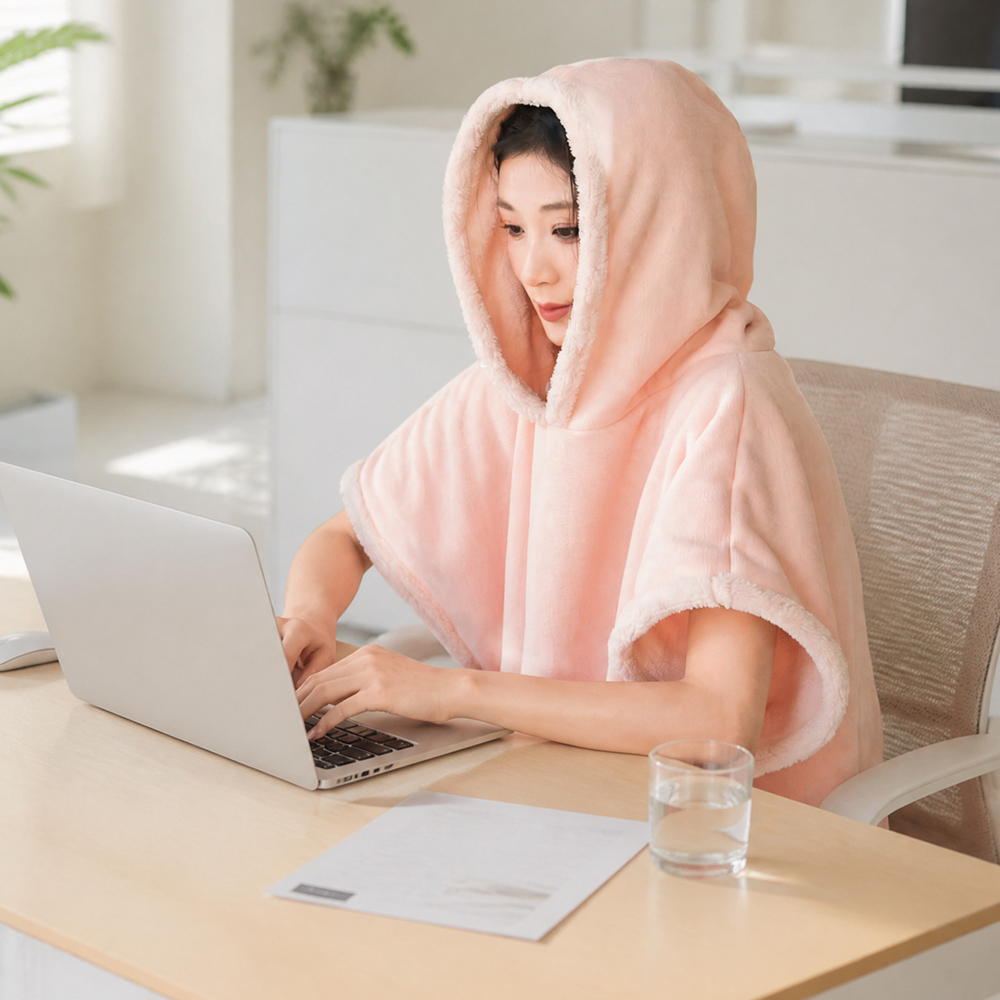 可穿懒人办公室午睡毯披肩毯午休沙发毯连帽带帽斗篷小毯加厚毛毯