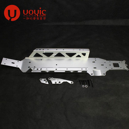 优益思若凡KM赛亚baja CNC 一体化金属底盘总成 5MM厚度 通用HPI