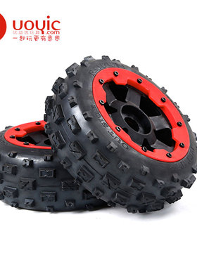 若凡赛亚 Rovan Baja 5B KM前轮 二代 荒地胎总成HPI 850781