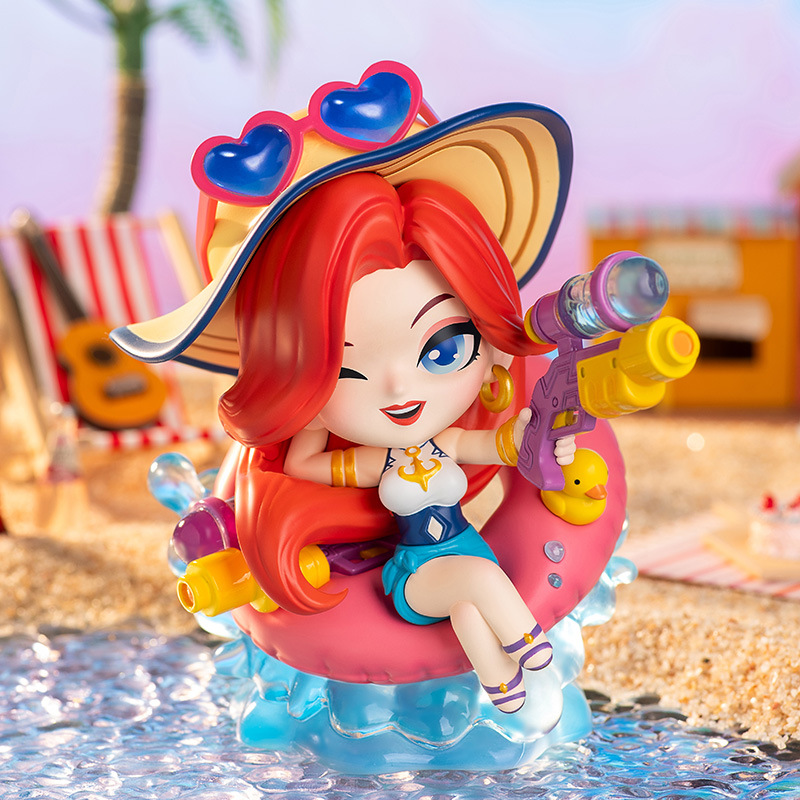 正版金铲铲之战桌面摆件泳池派对小小厄运小姐手办生日礼物