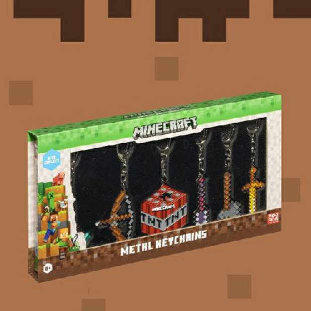 我的世界Minecraft金属钥匙扣系列潮玩钥匙扣挂件MC包包挂饰周边图片