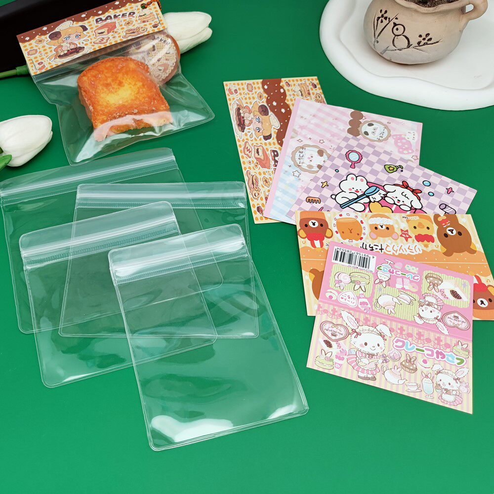 eva袋子超软全透明手工猫爪柔软pvc塑料自封捏捏乐专用包装袋纸卡