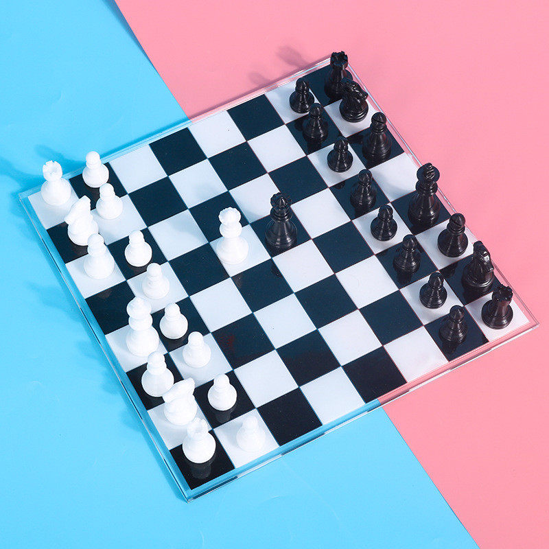 cooldiy国际象棋水晶滴胶镜面模具 手工香薰石膏蜡烛硅胶模具