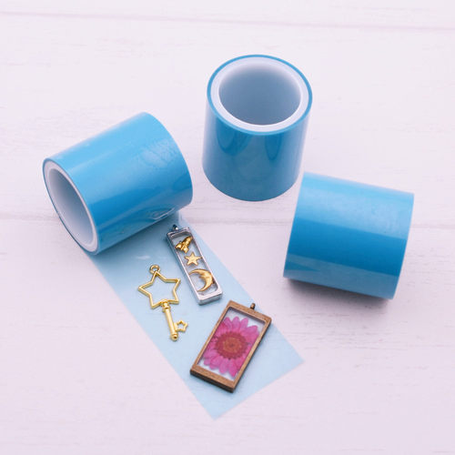 diy蓝色无痕边框手工饰品uv胶