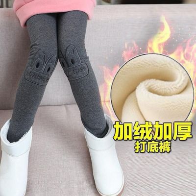 女童冬装加绒加厚打底裤一体绒潮