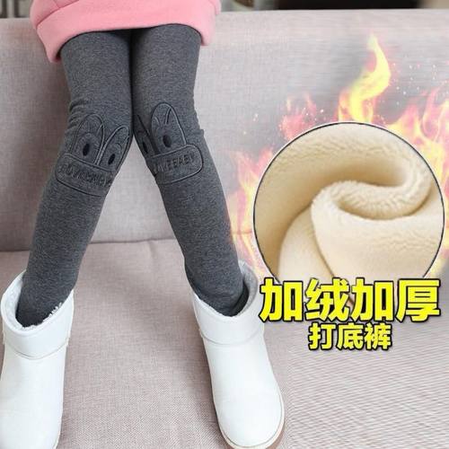 女童冬装加绒加厚打底裤一体绒潮